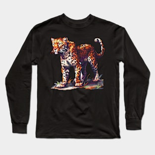 Pixelated Leopard Artistry Long Sleeve T-Shirt